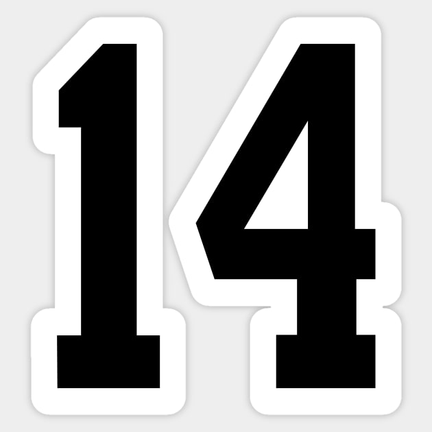 Number 14 - Number 14 - Sticker | TeePublic